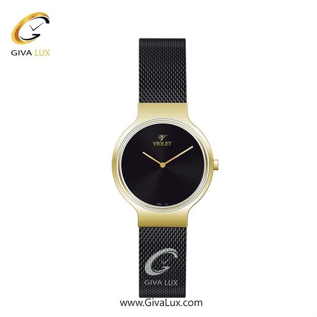 ساعت مچی اورجینال زنانه ویولت VIOLET طلایی | مشکی| مشکی| کد رفرنس 0568/2